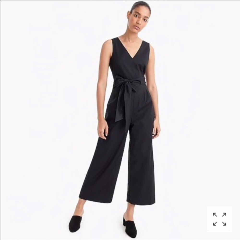 NWT J. CREW Wide-leg V-neck tie wrap jumpsuit